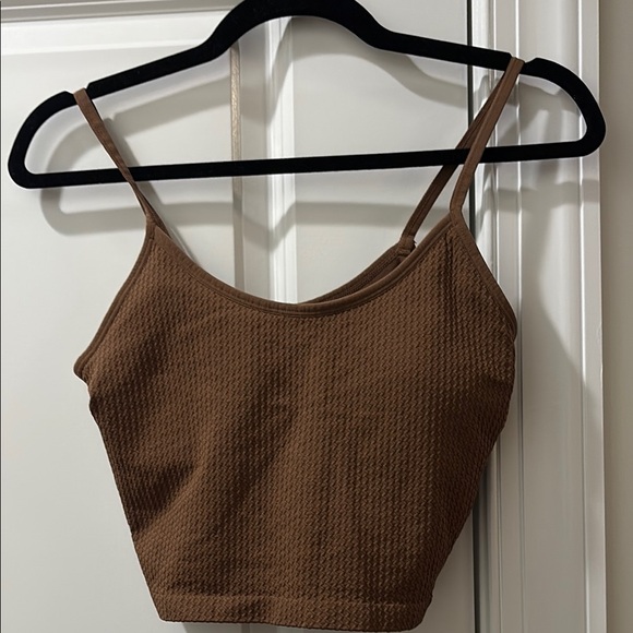 JoyLab Brown Leggings and Crop Top Set - Picture 2 of 5